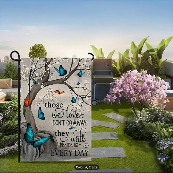 'Those We Love' Memorial Garden Flag - Double-Sided, Weather-Resistant Polyester - Picture 3 of 5